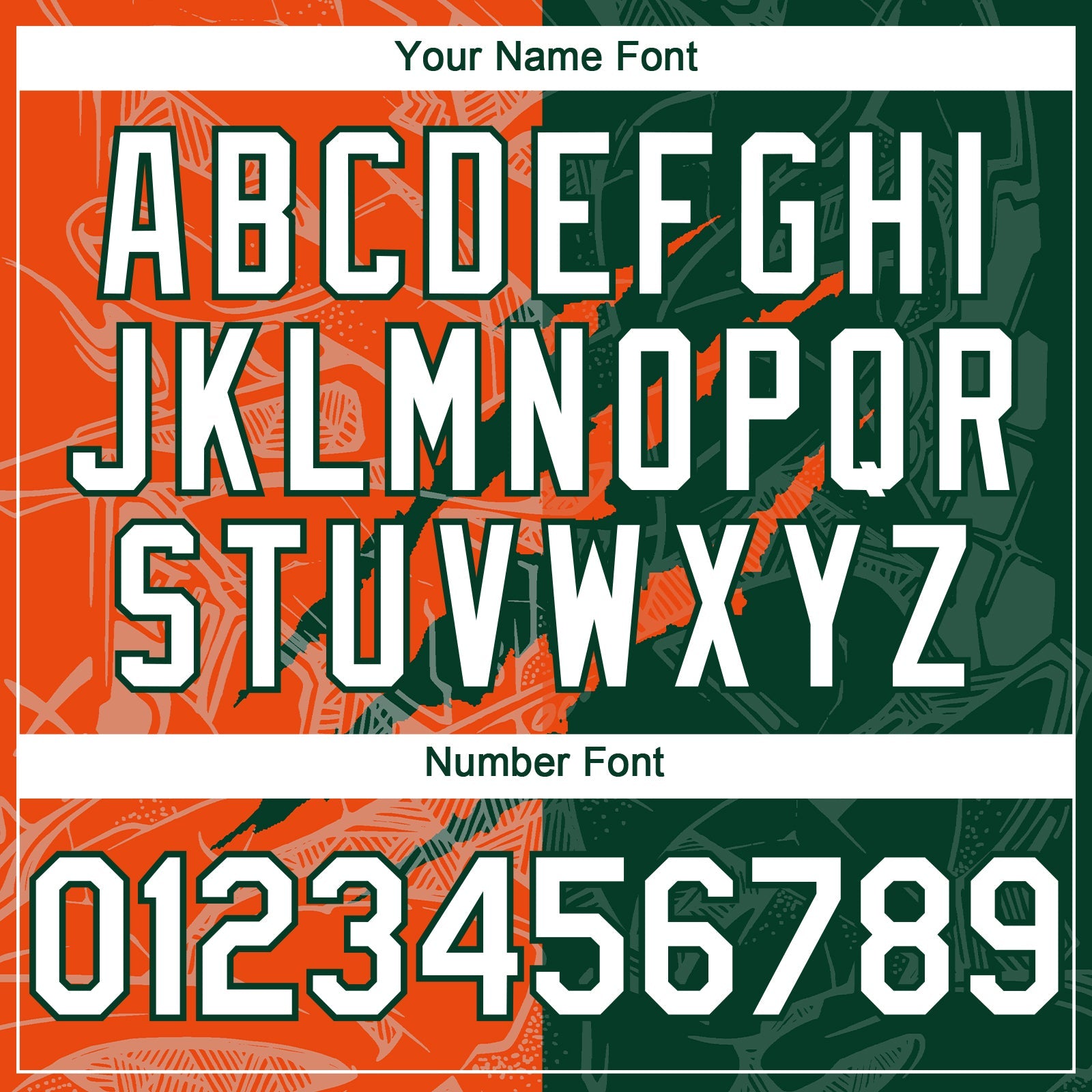 Custom Graffiti Pattern White Green-Orange 3D Scratch Authentic Baseball Jersey