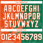 Custom Graffiti Pattern White Kelly Green-Orange 3D Scratch Authentic Baseball Jersey