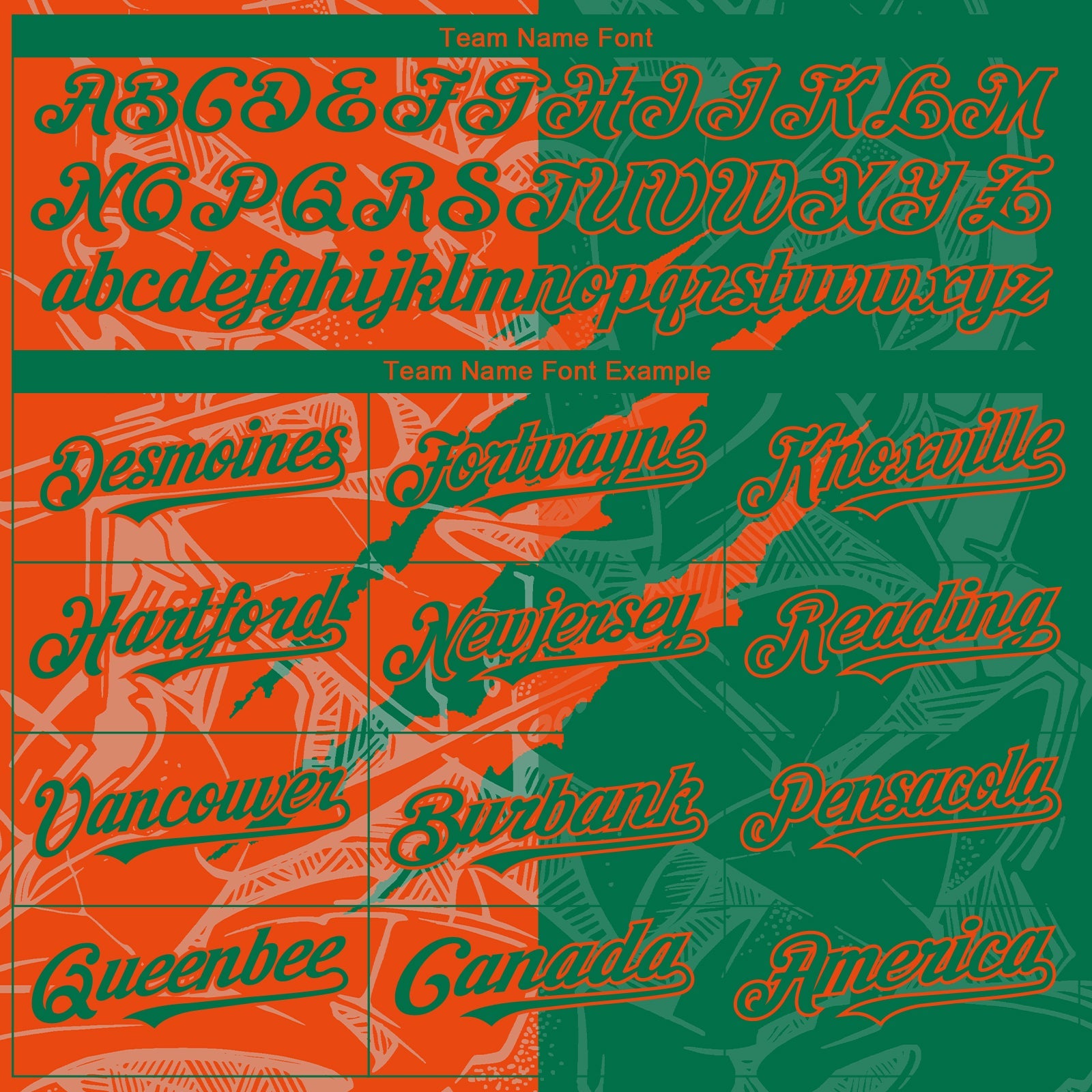 Custom Graffiti Pattern Kelly Green-Orange 3D Scratch Authentic Baseball Jersey