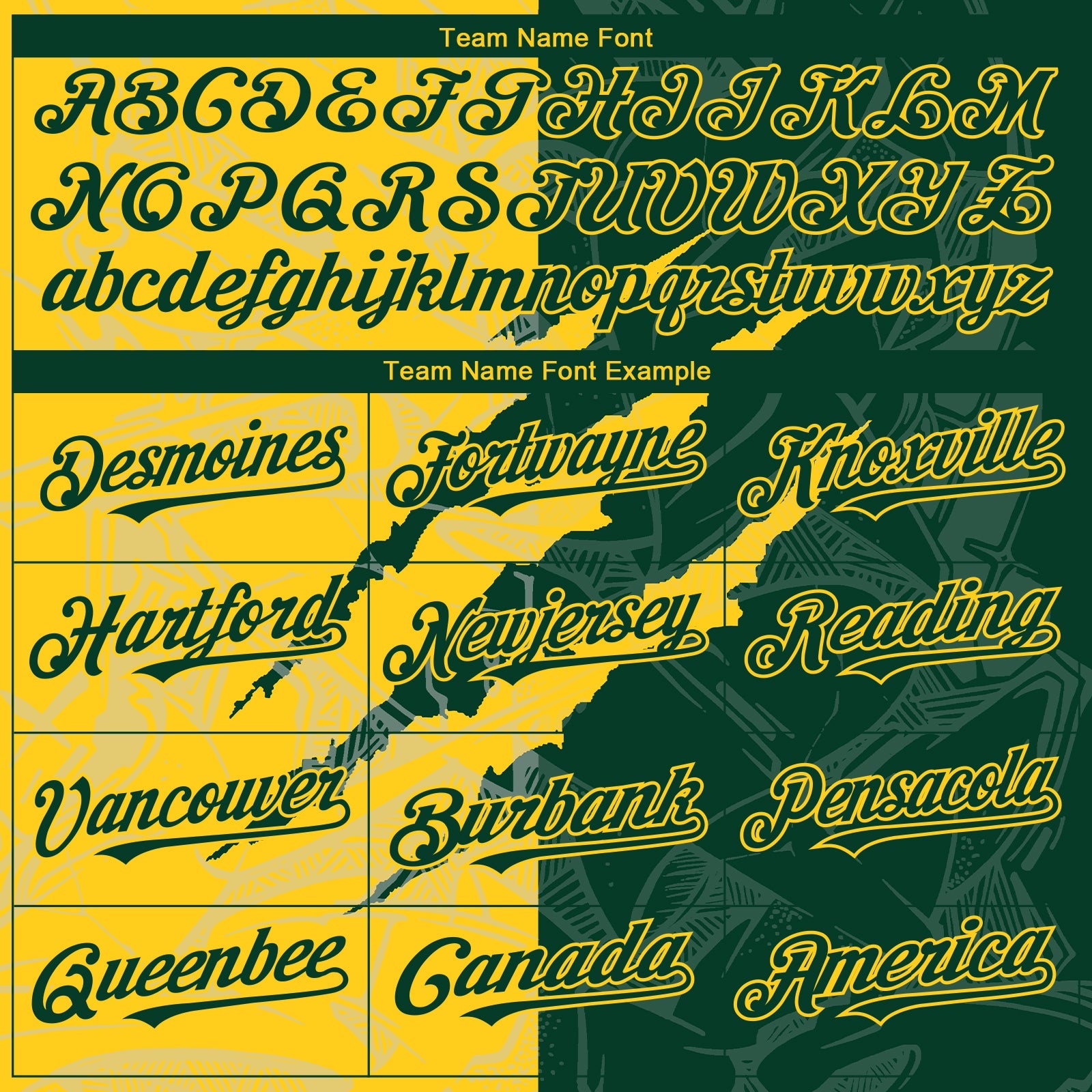 Custom Graffiti Pattern Green-Yellow 3D Scratch Authentic Baseball Jersey