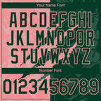 Custom Graffiti Pattern Green-Medium Pink 3D Scratch Authentic Baseball Jersey