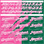Custom Graffiti Pattern White Kelly Green-Pink 3D Scratch Authentic Baseball Jersey