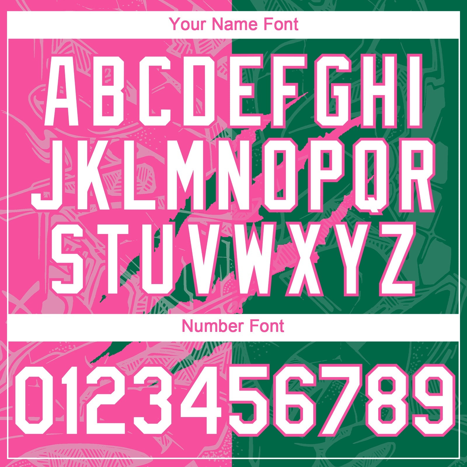 Custom Graffiti Pattern White Kelly Green-Pink 3D Scratch Authentic Baseball Jersey