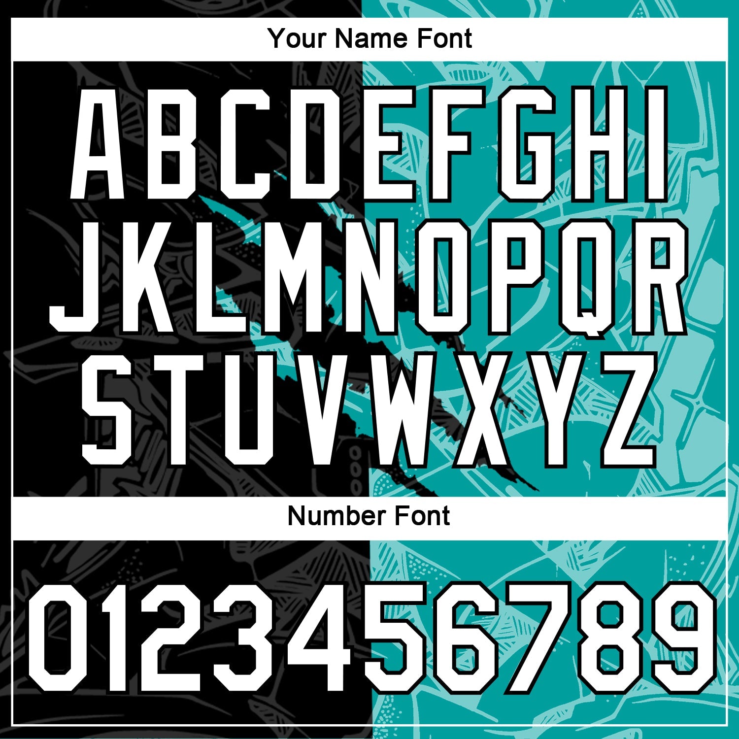 Custom Graffiti Pattern White Black-Aqua Scratch 3D Performance T-Shirt