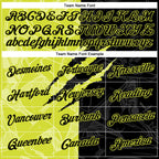 Custom Graffiti Pattern Black-Neon Yellow Scratch 3D Performance T-Shirt