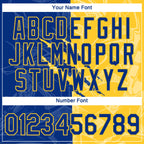 Custom Graffiti Pattern Royal-Yellow Scratch 3D Performance T-Shirt