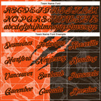 Custom Graffiti Pattern Brown-Orange Scratch 3D Performance T-Shirt