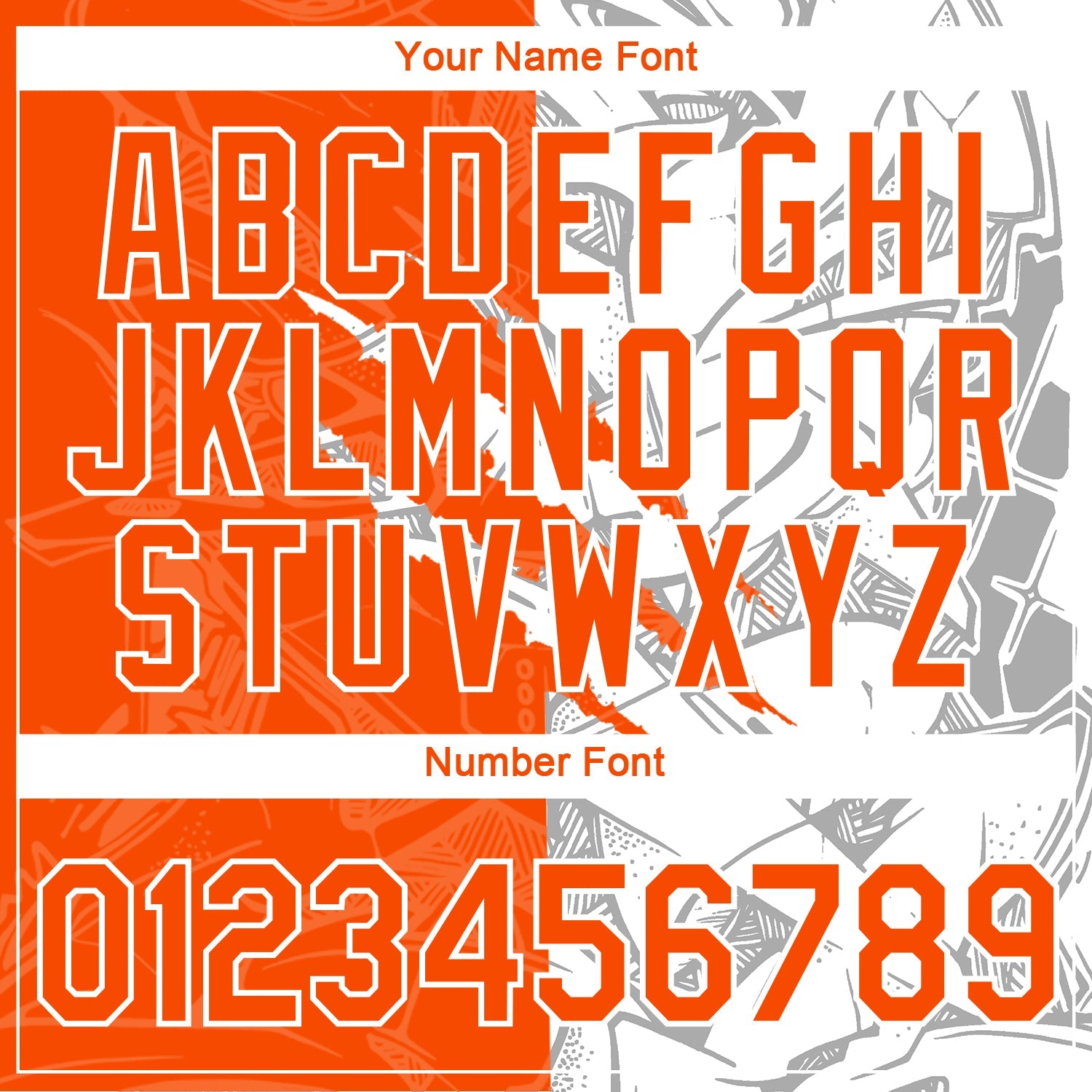 Custom Graffiti Pattern Orange-White Scratch 3D Performance T-Shirt