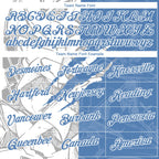 Custom Graffiti Pattern Light Blue-White Scratch 3D Performance T-Shirt