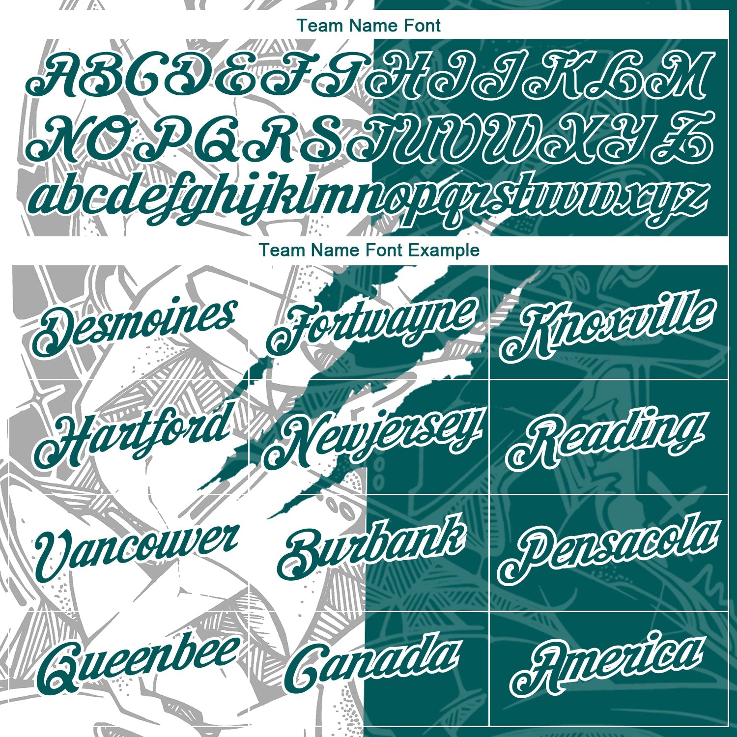 Custom Graffiti Pattern Teal-White Scratch 3D Performance T-Shirt