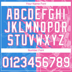 Custom Graffiti Pattern White Powder Blue-Pink Scratch 3D Performance T-Shirt