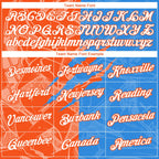 Custom Graffiti Pattern White Powder Blue-Orange Scratch 3D Performance T-Shirt