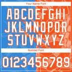 Custom Graffiti Pattern White Powder Blue-Orange Scratch 3D Performance T-Shirt