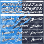 Custom Graffiti Pattern White Navy-Powder Blue Scratch 3D Performance T-Shirt