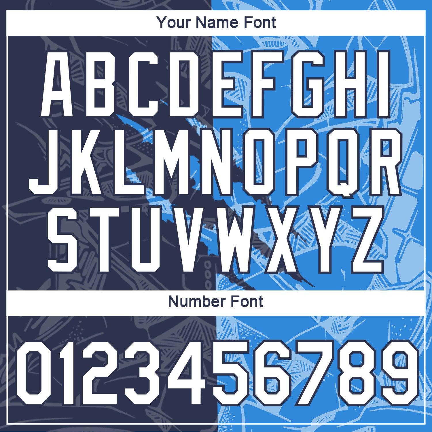 Custom Graffiti Pattern White Navy-Powder Blue Scratch 3D Performance T-Shirt