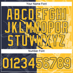 Custom Graffiti Pattern Gold-Navy Scratch 3D Performance T-Shirt