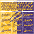 Custom Graffiti Pattern Gold-Purple Scratch 3D Performance T-Shirt