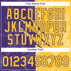 Custom Graffiti Pattern Gold-Purple Scratch 3D Performance T-Shirt