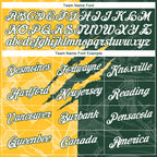 Custom Graffiti Pattern White Green-Gold Scratch 3D Performance T-Shirt