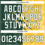 Custom Graffiti Pattern White Green-Gold Scratch 3D Performance T-Shirt