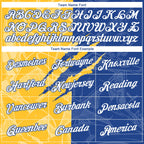 Custom Graffiti Pattern White Royal-Gold Scratch 3D Performance T-Shirt