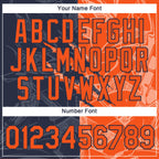 Custom Graffiti Pattern Orange-Navy Scratch 3D Performance T-Shirt