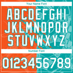 Custom Graffiti Pattern White Orange-Aqua Scratch 3D Performance T-Shirt