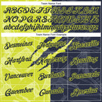 Custom Graffiti Pattern Navy-Neon Yellow Scratch 3D Performance T-Shirt