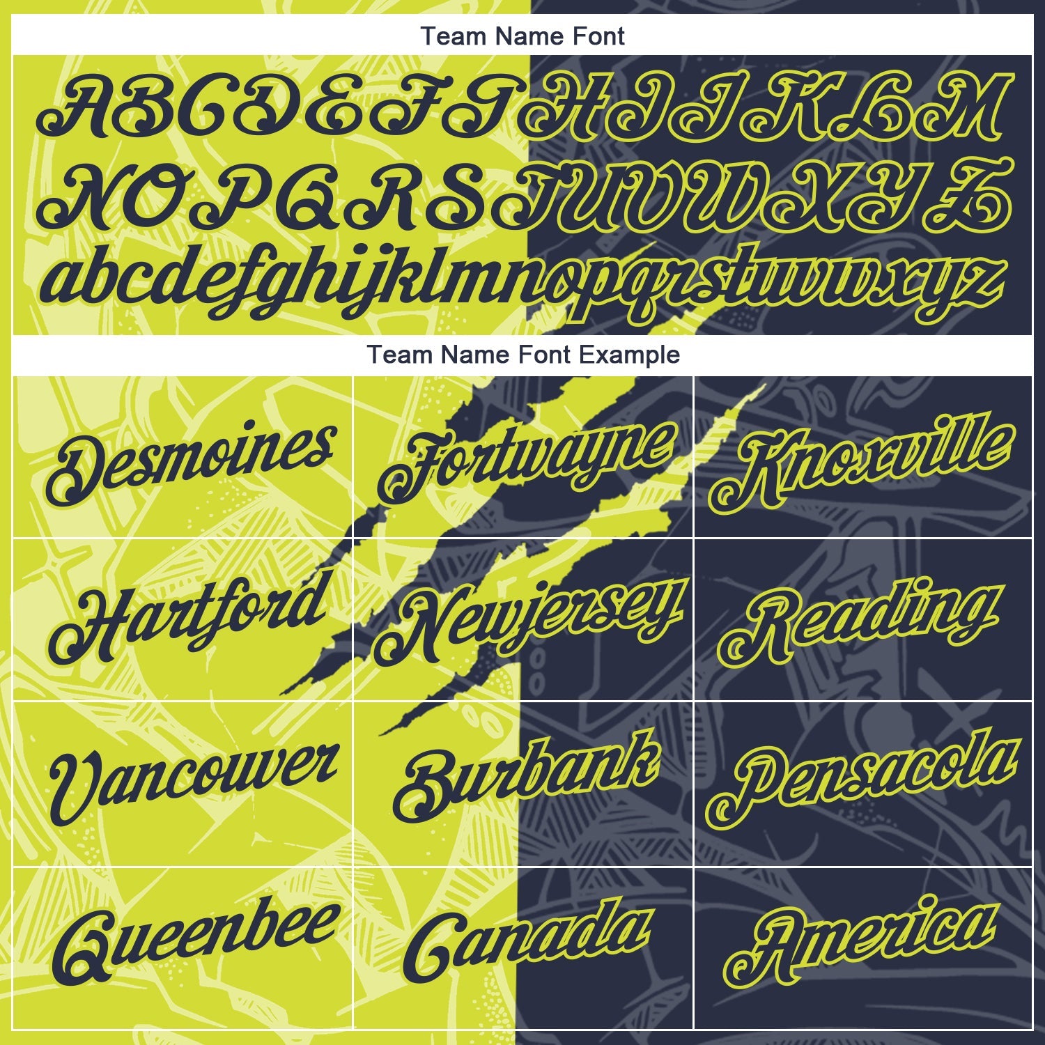 Custom Graffiti Pattern Navy-Neon Yellow Scratch 3D Performance T-Shirt