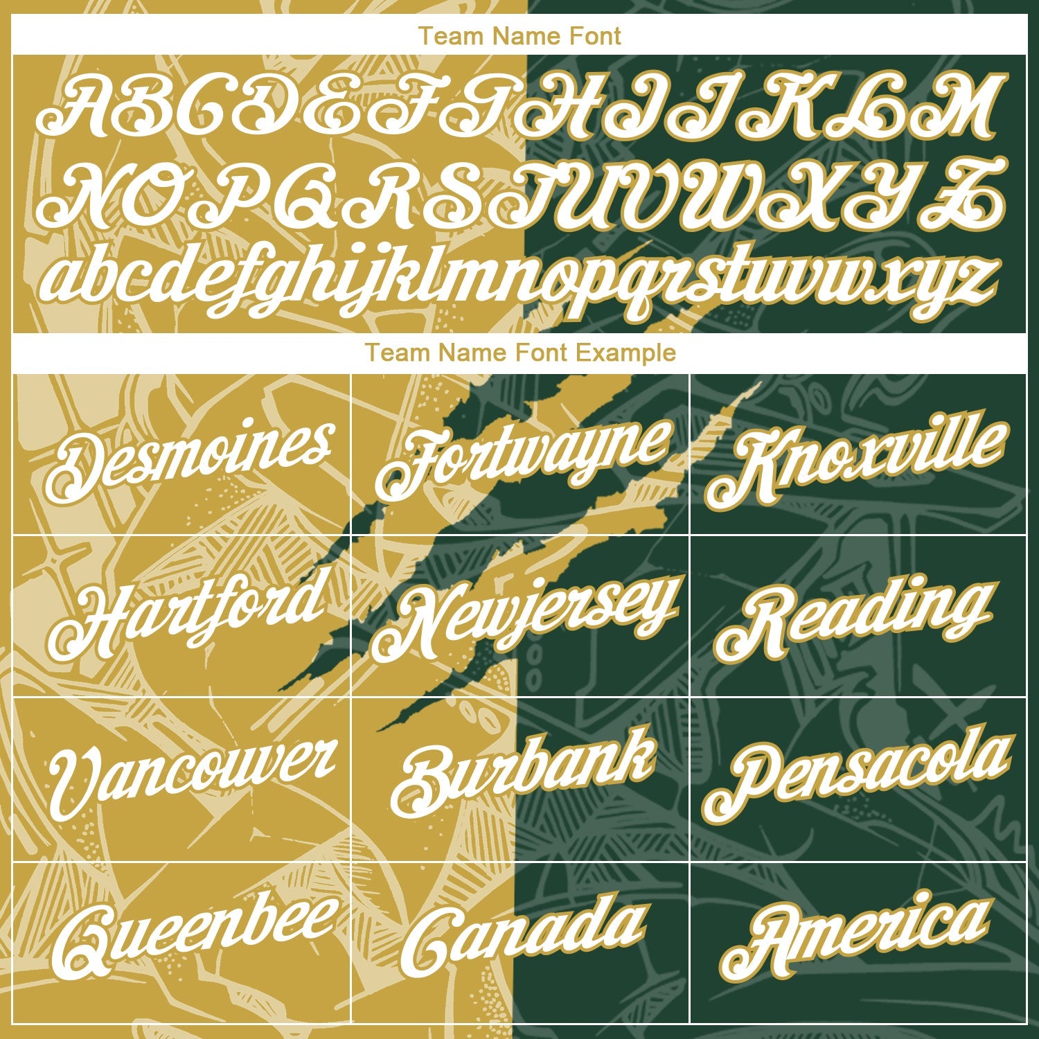 Custom Graffiti Pattern White Green-Old Gold Scratch 3D Performance T-Shirt