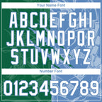 Custom Graffiti Pattern White Kelly Green-Light Blue Scratch 3D Performance T-Shirt