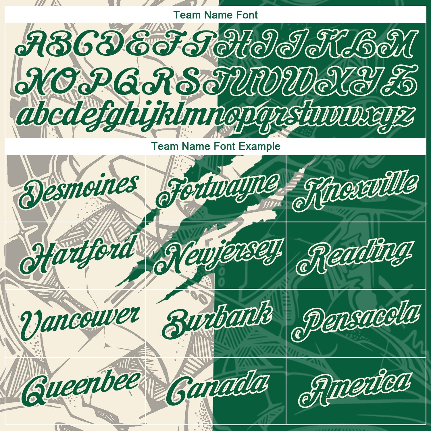 Custom Graffiti Pattern Kelly Green-Cream Scratch 3D Performance T-Shirt