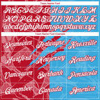 Custom Graffiti Pattern White Sky Blue-Red Scratch 3D Performance T-Shirt