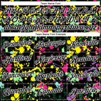 Custom Stitched Graffiti Pattern Black-White 3D Splash Grunge Art Sports Pullover Sweatshirt Hoodie