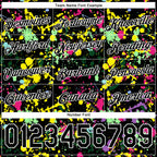 Custom Stitched Graffiti Pattern Black-White 3D Splash Grunge Art Sports Pullover Sweatshirt Hoodie