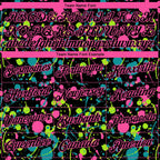 Custom Stitched Graffiti Pattern Black-Pink 3D Splash Grunge Art Sports Pullover Sweatshirt Hoodie