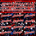 Custom Stitched Graffiti Pattern Red Black-White 3D Splash Grunge Art Sports Pullover Sweatshirt Hoodie