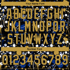 Custom Stitched Graffiti Pattern Old Gold-Black 3D Splash Grunge Art Sports Pullover Sweatshirt Hoodie