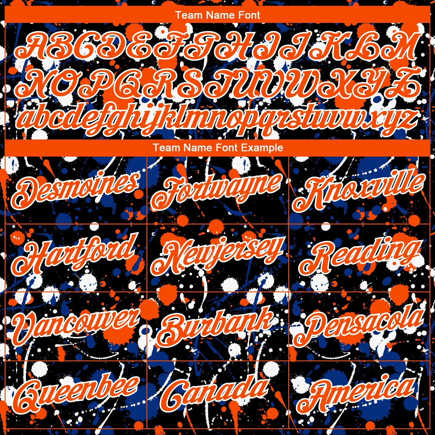 Custom Stitched Graffiti Pattern Orange Black-White 3D Splash Grunge Art Sports Pullover Sweatshirt Hoodie