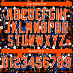 Custom Stitched Graffiti Pattern Orange Black-White 3D Splash Grunge Art Sports Pullover Sweatshirt Hoodie