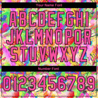 Custom Stitched Graffiti Pattern Pink-Black 3D Watercolor Grunge Art Sports Pullover Sweatshirt Hoodie