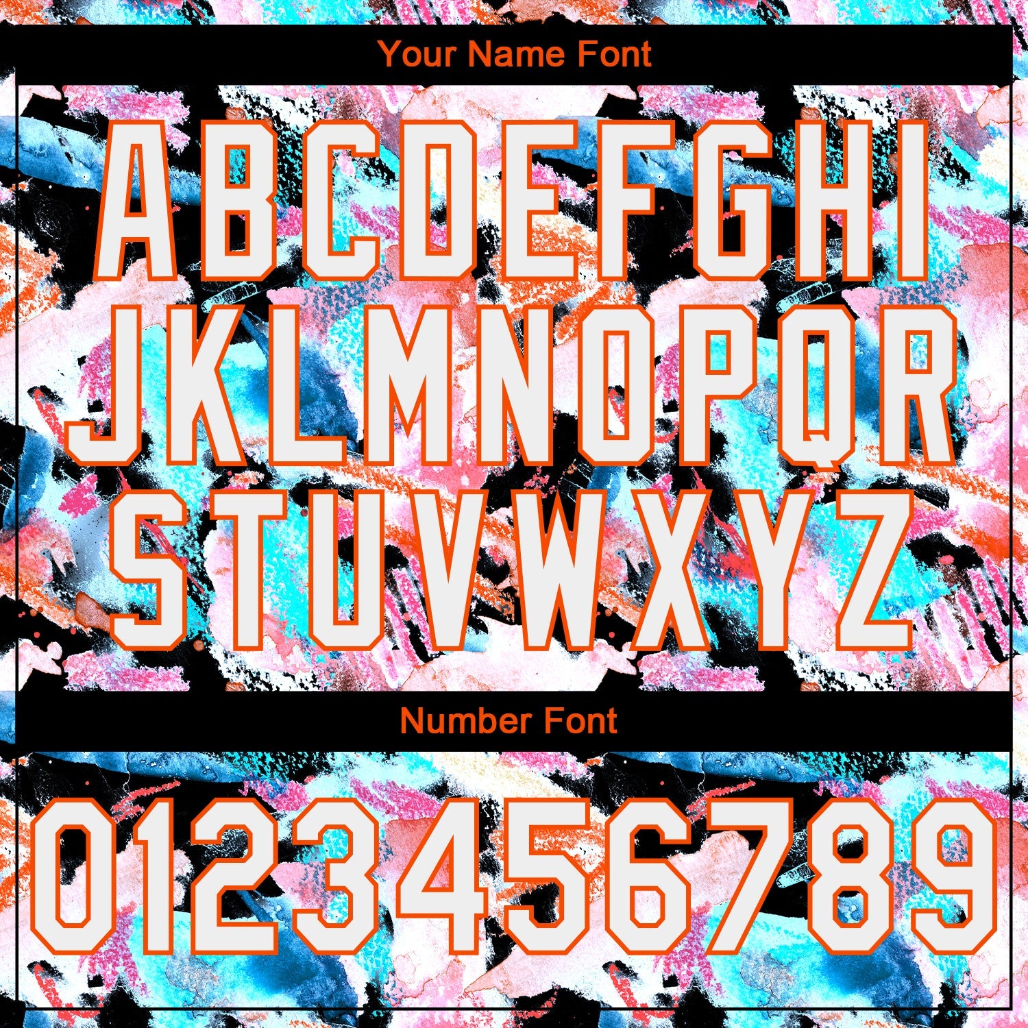 Custom Stitched Graffiti Pattern White Black-Orange 3D Watercolor Grunge Art Sports Pullover Sweatshirt Hoodie