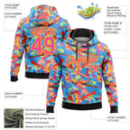 Custom Stitched Graffiti Pattern Hot Pink Black-Yellow 3D Watercolor Grunge Art Sports Pullover Sweatshirt Hoodie