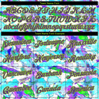 Custom Stitched Graffiti Pattern Purple-Neon Green 3D Watercolor Grunge Art Sports Pullover Sweatshirt Hoodie