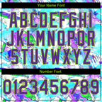 Custom Stitched Graffiti Pattern Purple-Neon Green 3D Watercolor Grunge Art Sports Pullover Sweatshirt Hoodie