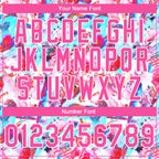 Custom Stitched Graffiti Pattern Pink-White 3D Watercolor Grunge Art Sports Pullover Sweatshirt Hoodie