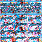 Custom Stitched Graffiti Pattern Sky Blue-Black 3D Watercolor Grunge Art Sports Pullover Sweatshirt Hoodie