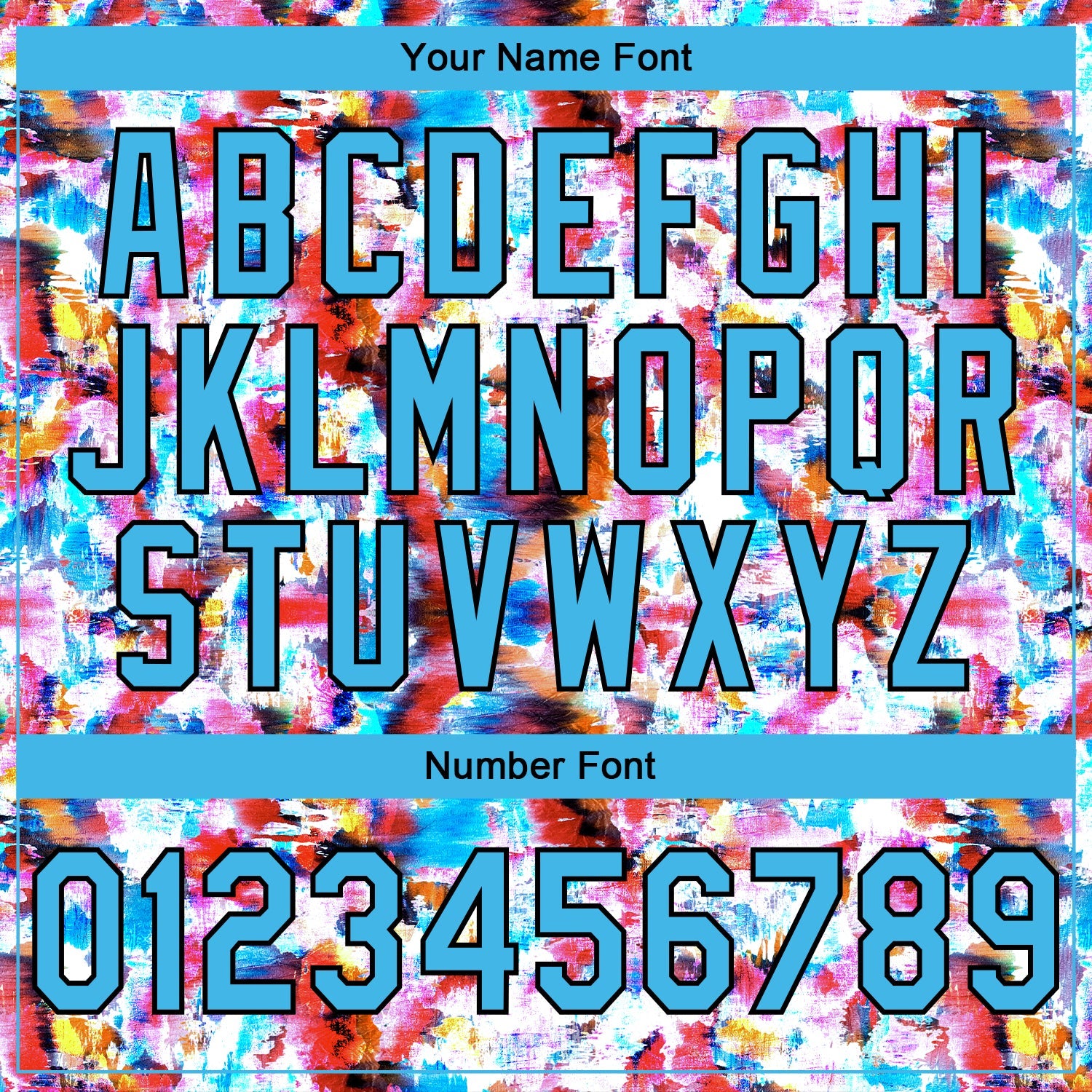 Custom Stitched Graffiti Pattern Sky Blue-Black 3D Watercolor Grunge Art Sports Pullover Sweatshirt Hoodie