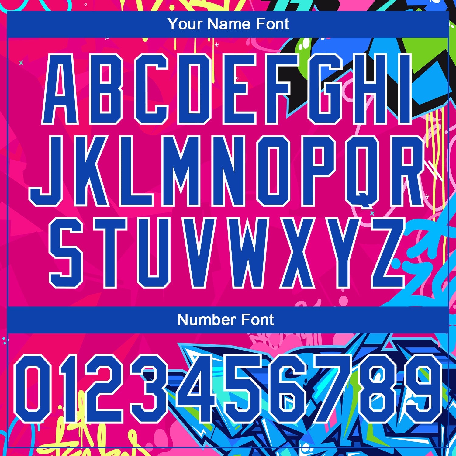 Custom Stitched Graffiti Pattern Thunder Blue-White 3D Hiphop Abstract Urban Street Art Sports Pullover Sweatshirt Hoodie