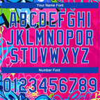 Custom Stitched Graffiti Pattern Thunder Blue-White 3D Hiphop Abstract Urban Street Art Sports Pullover Sweatshirt Hoodie